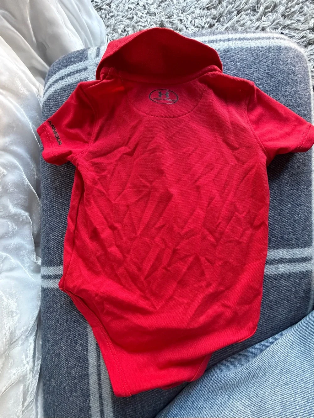 Under Armour Red Polo-Style Onesie for Kids 9-12 months